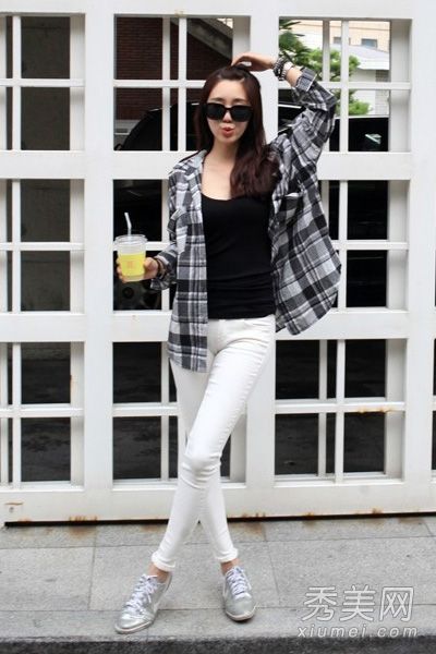 韩国MM支持早秋美容针织衬衫