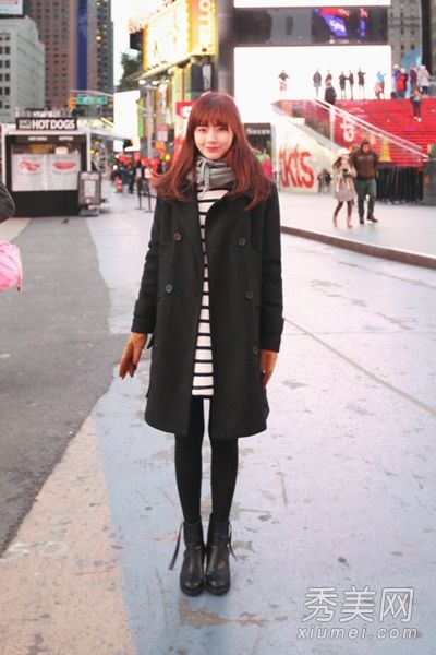 呢子大衣围巾搭配秘密冬季保暖时尚