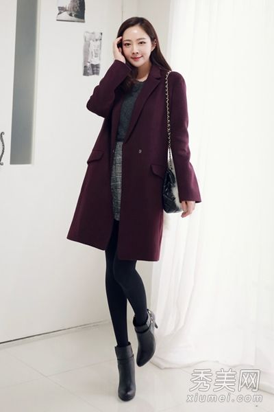 冬季衣柜必须是复古外套混搭秀光成熟的女性