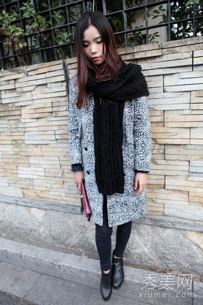 冬季外套时尚领带围巾保暖