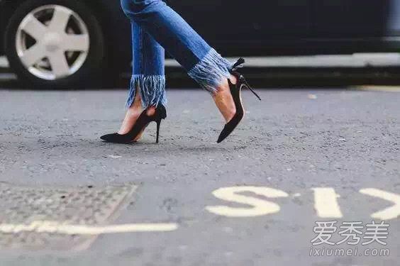 牛仔裤经典无敌2016流行羊毛拼接牛仔裤