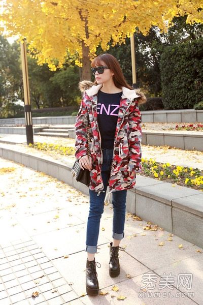 冬天如何穿棉袄和紧身裤