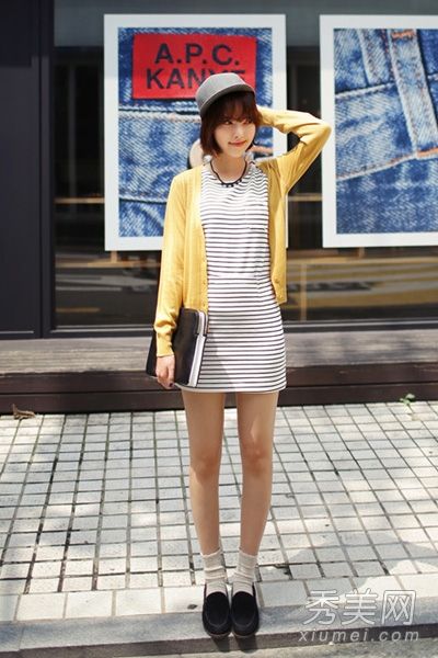 十一月假日穿(2)针织开衫和连衣裙有很好的气质