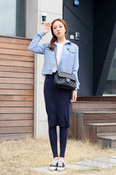 马裤裙配什么样的夹克？秋天的韩国夹克很温柔。