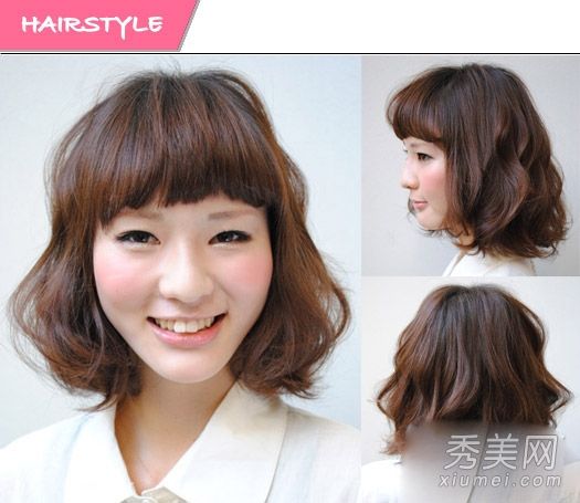 秋冬时尚清新梨花头减少衰老首选发型