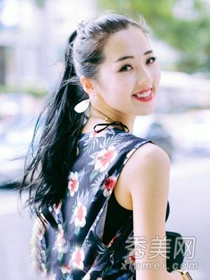 9头甜美卷发马尾辫清新气质夏季必备OL