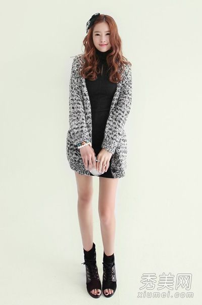 毛衣外套搭配连衣裙韩式是最吸引人的