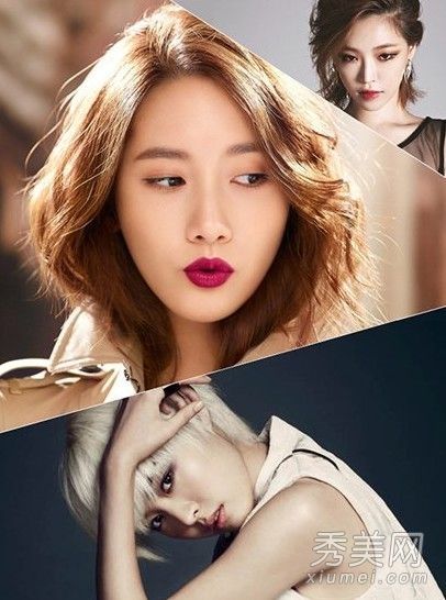 韩星展示经典韩式发型