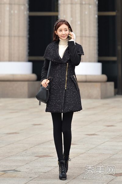 冬季时尚清新的韩牛打造优雅小女人