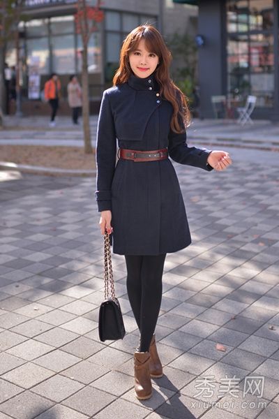 冬季服装策略腰带+呢绒外套无敌修身