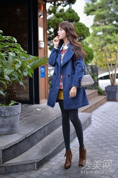 深秋女士赏心悦目时尚风衣裙子