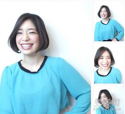 那个短卷发的女孩有着新鲜的内扣,立刻显示出她的身高