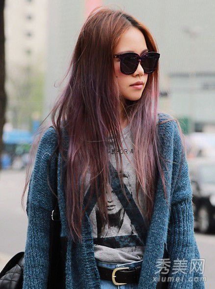 任潮街头发型照片渐变色发型超级漂亮