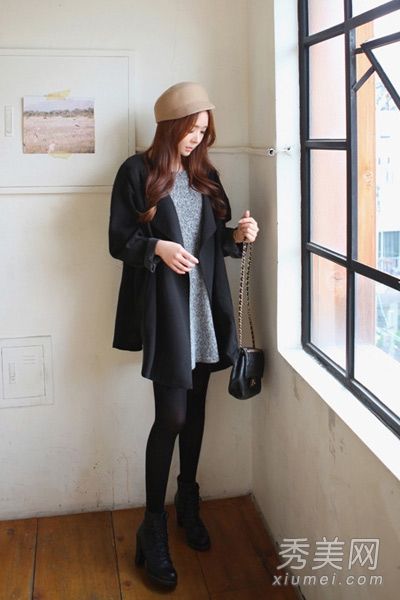 长外套凹型秋色美容套装改变时尚御姐