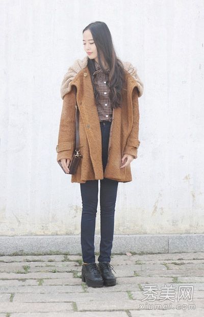 羊毛外套配紧身裤适合冬天穿