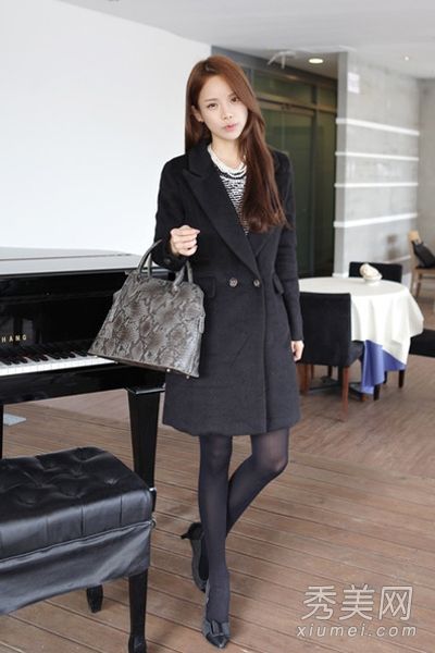 冬天藏肉不臃肿羊毛大衣多才多艺显瘦