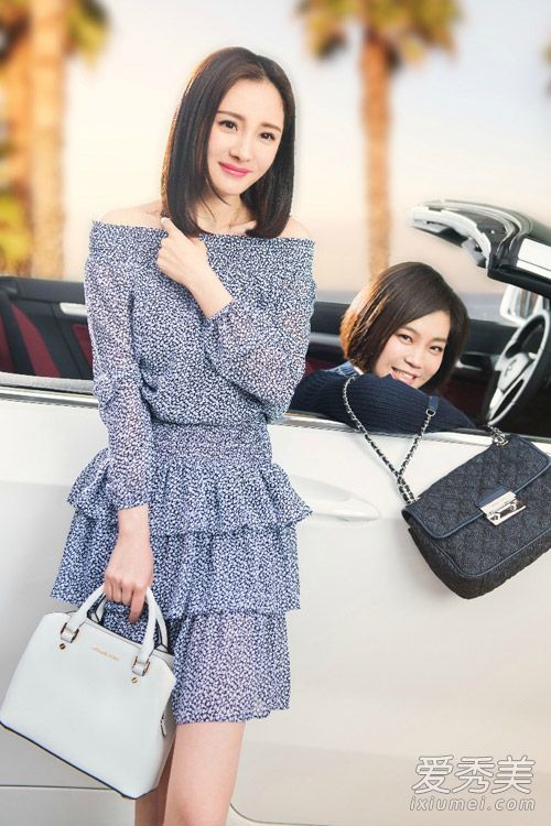 一字领露肩连衣裙模仿杨幂的各种款式