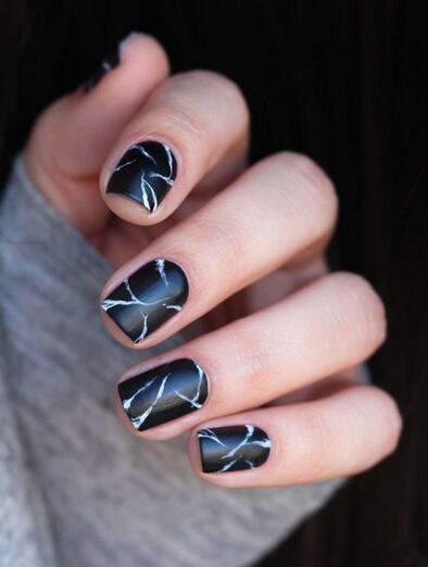 12幅大理石指甲图片供美甲师参考