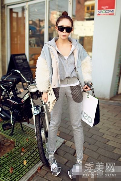 2013冬季时尚毛绒外套打造甜美可爱的女孩