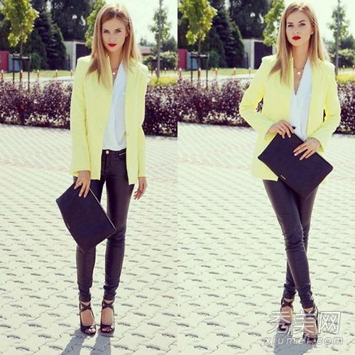 小套装配铅笔裤展现出旧的优雅