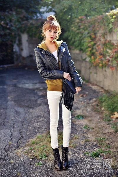 短款真皮秋季百搭气质韩范儿超漂亮