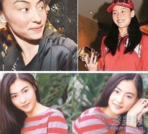 张柏芝在10名没有化妆的女演员中名列前茅。