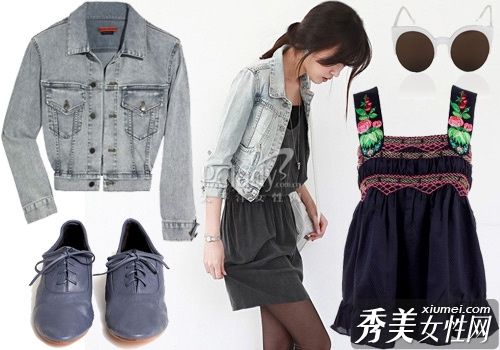 初秋牛仔外套配全策略，季节变化大