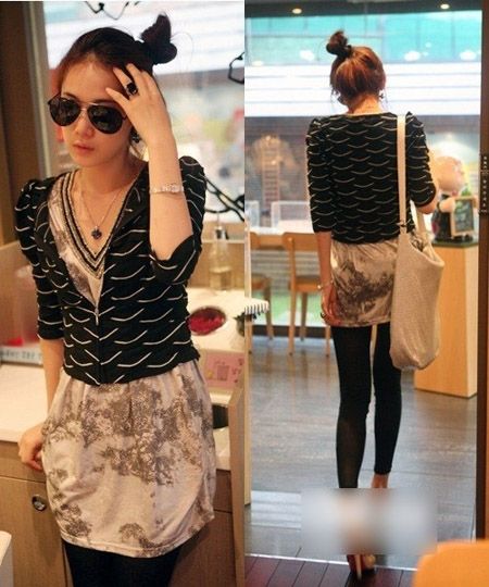 美式时尚混搭风衣+背心+热裤