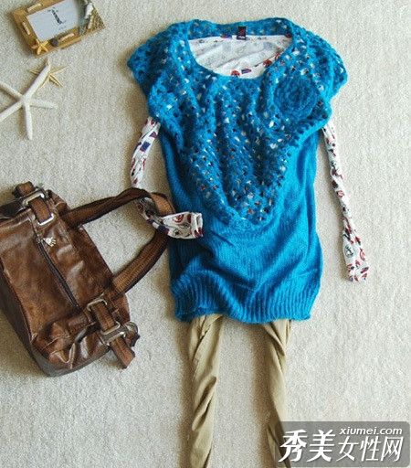 时尚风格两件套混搭变成气质女人