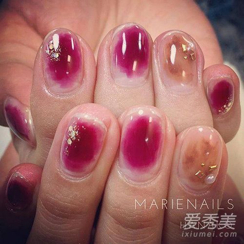 2016美甲新图片透明指颜色流行