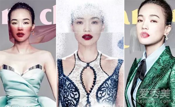 名人化妆模仿:舒淇封面月经红渐变唇妆画