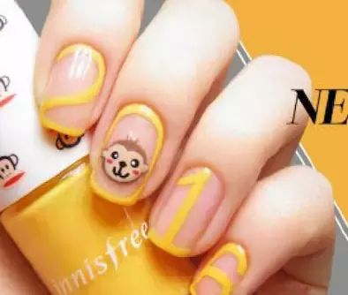 2016年猴年美甲照片DIY卡通猴钉