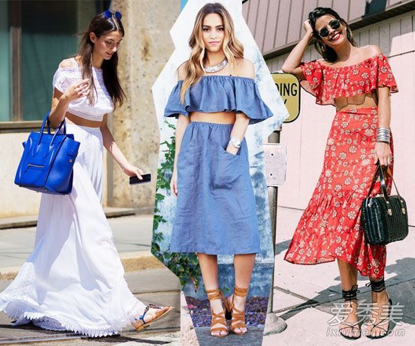 一字领套装非常漂亮。今年夏天它非常受欢迎。