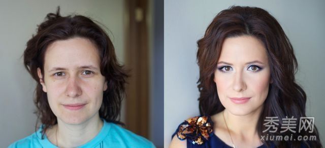 外国女人化妆变脸女神卸妆和阿姨换装