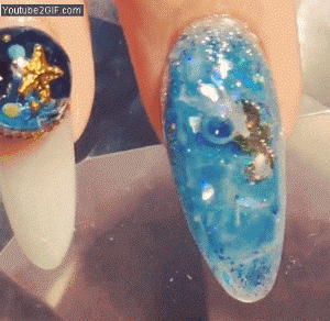 美甲成为“水族馆”国外美甲新趋势