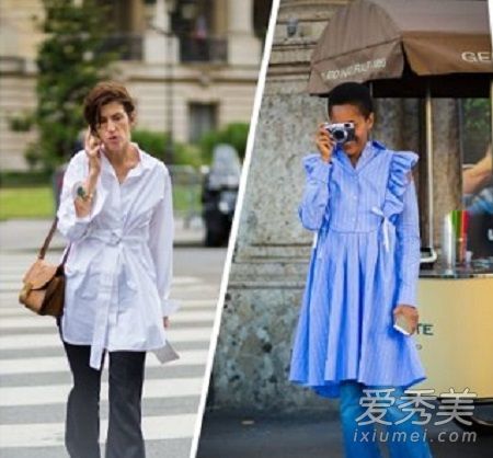 衬衫裙子配什么裤子？牛仔布衬衫裙子和照片中的女人很配