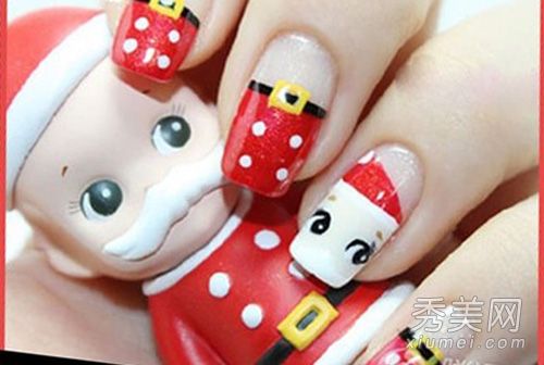 圣诞美甲热销推荐DIY圣诞老人美甲