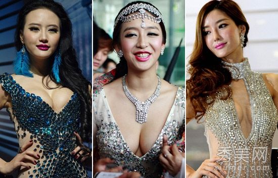 2012年美胸汽车模型库存红唇媚眼很吸引人