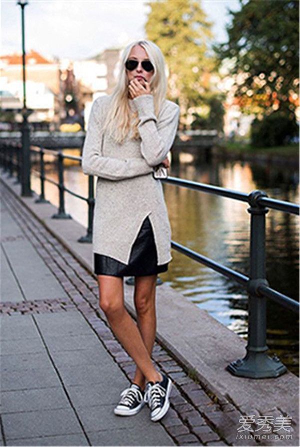 春季时装展示性感的皮裙。