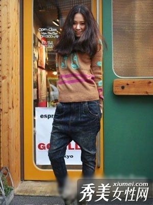 修身美腿搭配超酷女孩时尚长裤