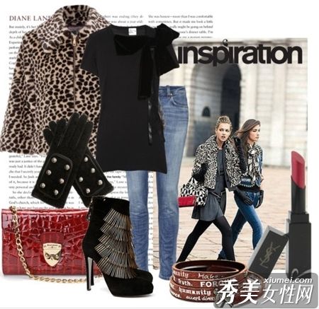 气质美丽、品味奢华的裘皮大衣