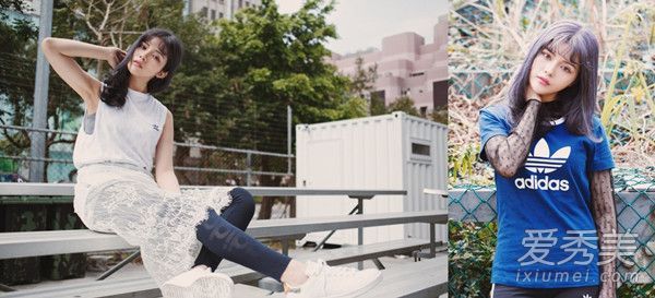 圆点背心蕾丝裙配运动鞋绝对漂亮！