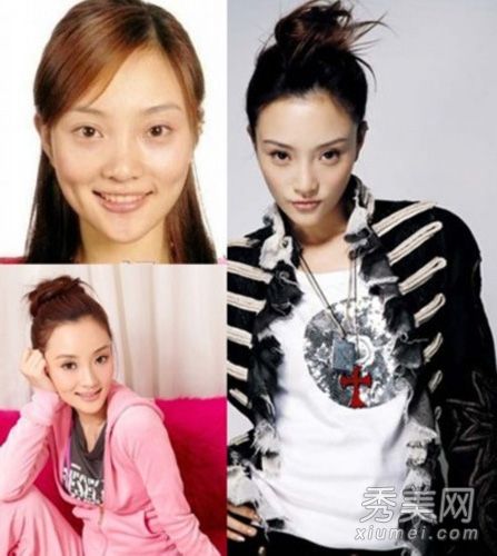 化妆前后不敢不化妆外出的15名女演员的比较