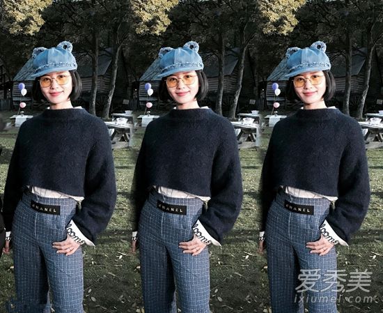 刘师师的带耳朵的蓝帽子是什么牌子的？