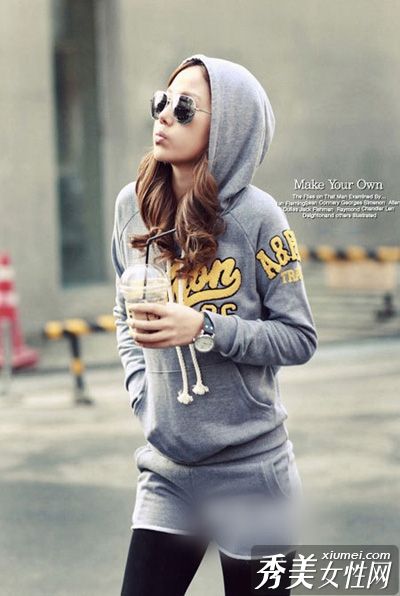 外套+卫衣+短裤秋冬酷暑搭配