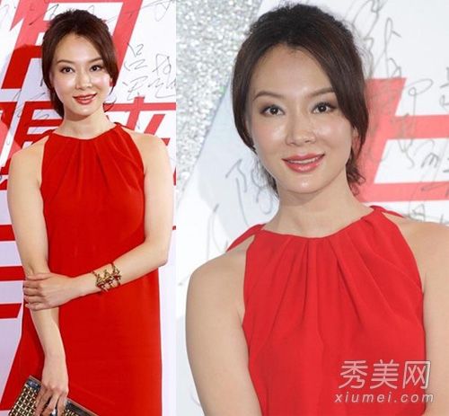 女演员富贵新年妆陈数霍思言红+红唇