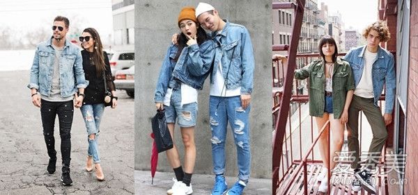 这是盲人过路人情侣们在情人节穿的衣服。