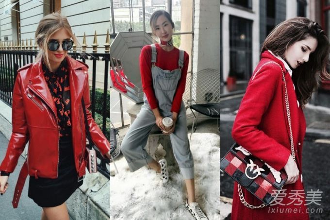 穿简单的红色、黑色和白色的时尚服装！日常红色服装的灵感