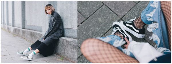 鞋子搭配韩范儿看起来简单却又时尚。