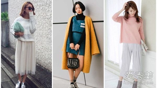 冬天穿暖色看起来很暖和。